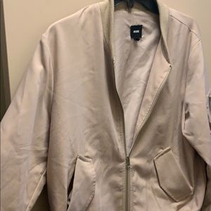 Nude bomber jacket
